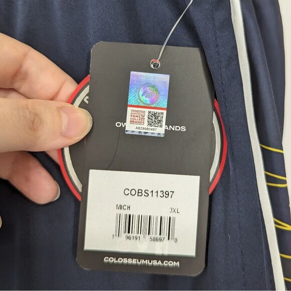 Men's Colosseum Navy Michigan Wolverines Lazarus Shorts Yellow 3XL NWT - Picture 9 of 15